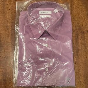 NWT Men’s Calvin Klein Purple Long Sleeve Dress Shirt